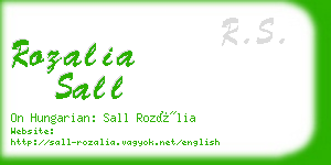 rozalia sall business card